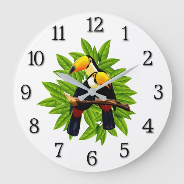 Exotic Birds Large Clock (Front)