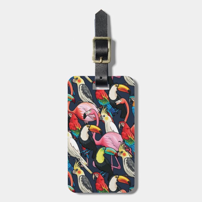 Exotic birds luggage tag (Front Vertical)