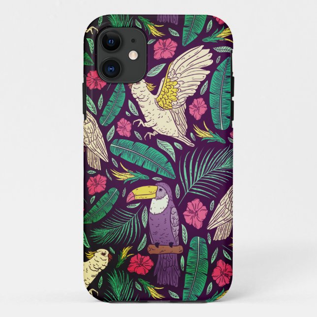 Exotic birds of paradise pattern    Case-Mate iPhone case (Back)