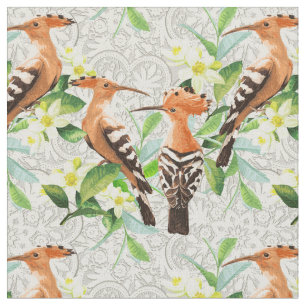 Exotic Birds On Lace Fabric