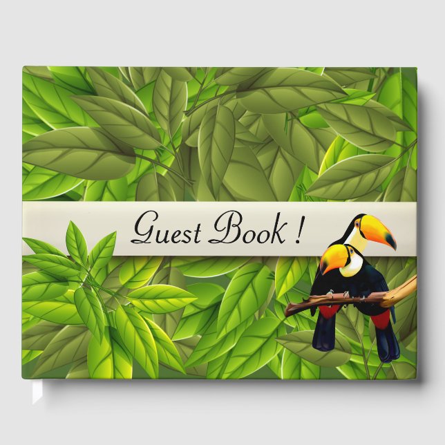 Exotic Birds Personalized Guest Book (Front)
