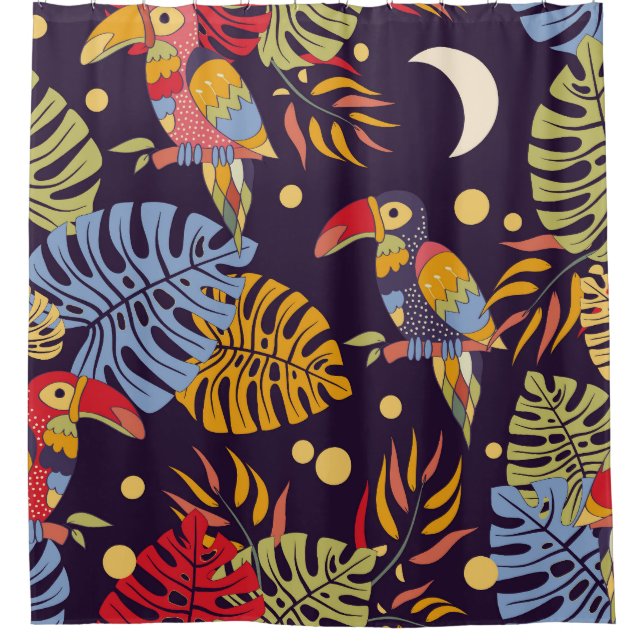 Exotic Birds Plants Colourful Pattern (Front)