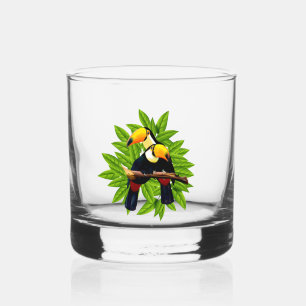 Exotic Birds Whiskey Glass