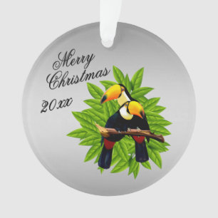 Exotic Birds with Date Ornament