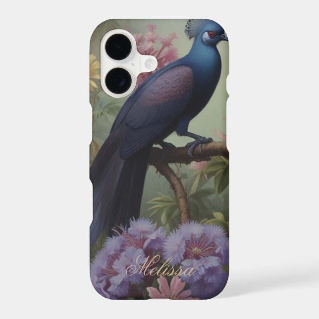 Exotic Blue Bird Script Personalize  (Back)