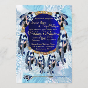 Exotic Blue Dream Catcher Faire-part de mariage