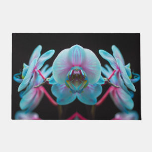 Exotic Blue Orchid Reflection Doormat