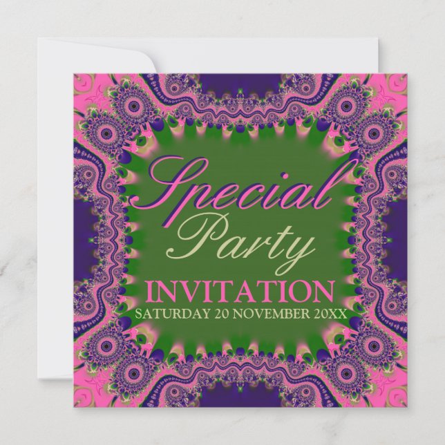Exotic Bohemian Girls Special Party Invitations (Front)