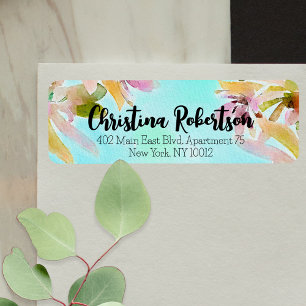 Exotic Boho Watercolor Succulents Adresse de retou
