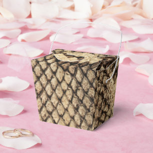 Exotic bold snake skin animal print pattern modern favor box