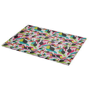 exotic brazil toucan bird background cutting board