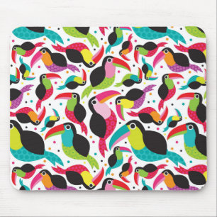 exotic brazil toucan bird background mouse pad