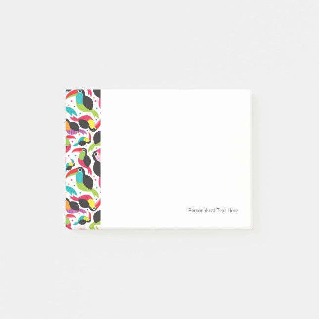 exotic brazil toucan bird background post-it notes (Front)