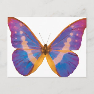 Exotic Butterfly Watercolor Postcard