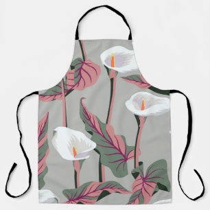 Exotic Calla: Vintage Floral Seamless Apron
