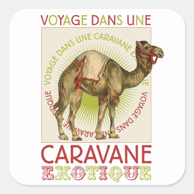 Exotic Caravan Camel Stickers (Front)