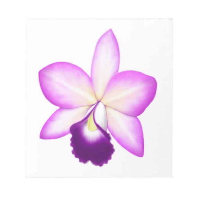 Exotic Cattleya Orchid Flower Notepad (Front)