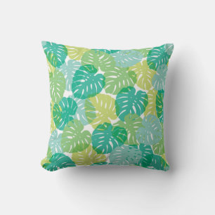 Exotic Cheese Plant: Tropical Monstera Throw Pillow