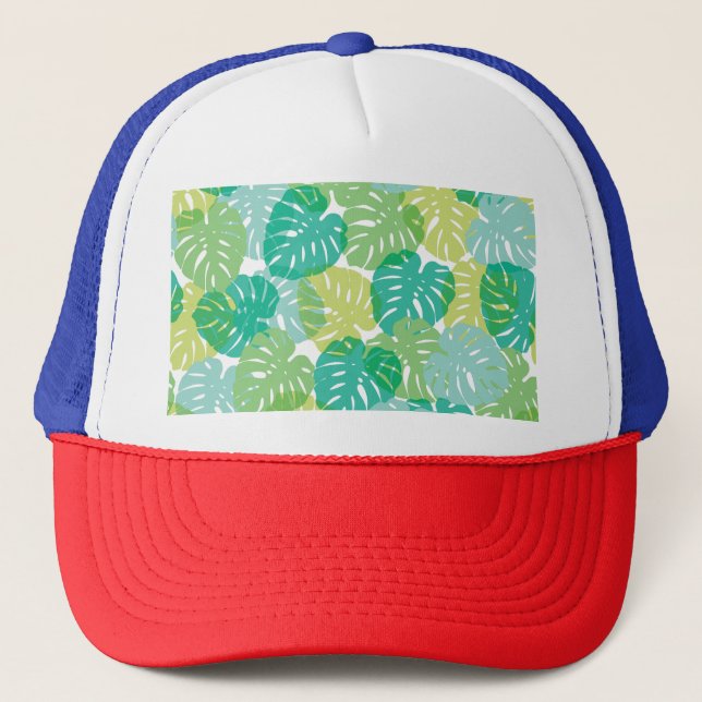 Exotic Cheese Plant: Tropical Monstera Trucker Hat (Front)