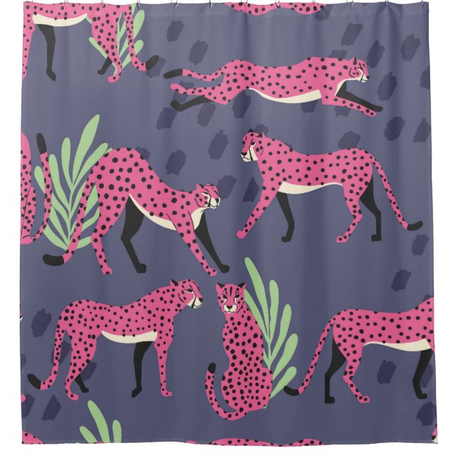 Exotic cheetahs: colourful vintage pattern. (Front)