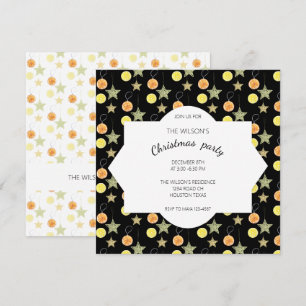 Exotic Christmas Citrus Fresh Party  Invitation