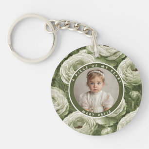 Exotic Christmas Gifts For Men Custom Ranunculus Keychain