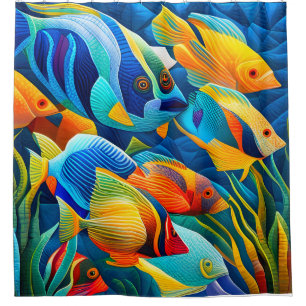 Exotic Colorful Tropical Fish in Coral Reef