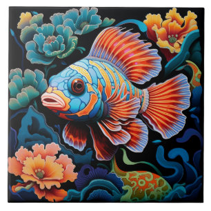 Exotic Colourful Fish Tile