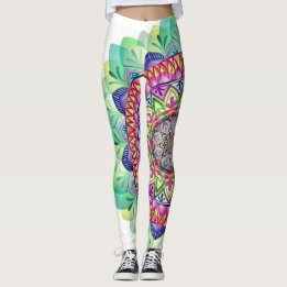 Exotic Colourful mandala Leggings