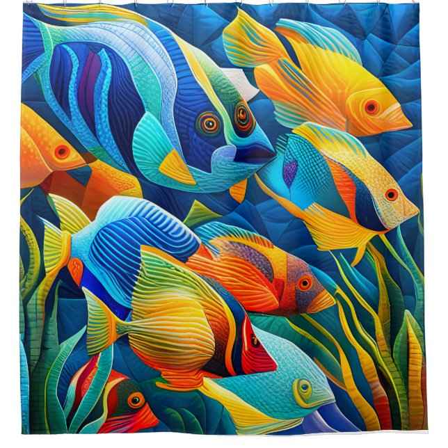 Exotic Colourful Tropical Fish in Coral Reef (Front)