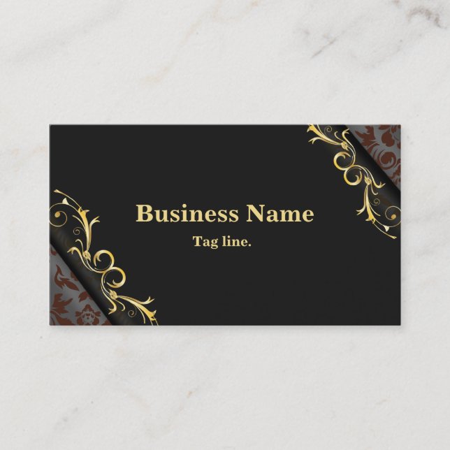 Exotic Damask Business Card (Front)