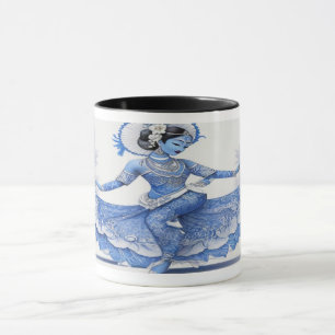 Exotic Dancer in Delft Blue Mug