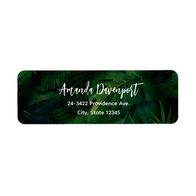 Exotic Dark Green Tropical Leaves (Front)