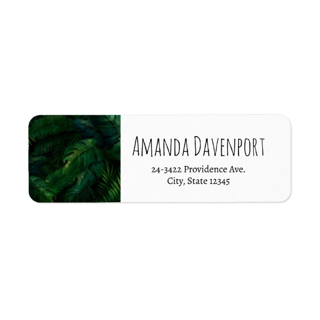 Exotic Dark Green Tropical Leaves (Front)