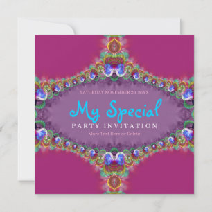 Exotic Energy Fractal Art Invitation