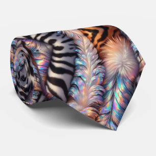 Exotic Faux Silk   Luxury Wild Animal Gentleman's Tie