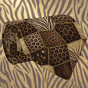 Exotic Faux Silk   Luxury Wild Animal Gentleman's Tie