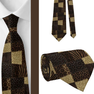 Exotic Faux Silk   Luxury Wild Animal Gentleman's Tie