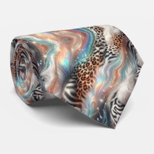 Exotic Faux Silk   Luxury Wild Animal Gentleman's Tie