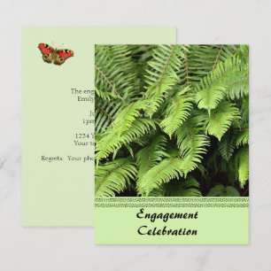 Exotic Fern Engagement Invitation
