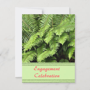 Exotic Fern Engagement Invitation