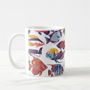 Exotic Fish Pattern Mug Aquarium Lover Gift Colo