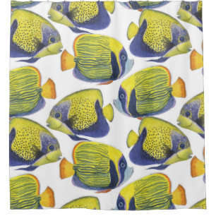 Exotic Fishes: Watercolor Tropical Seamless.