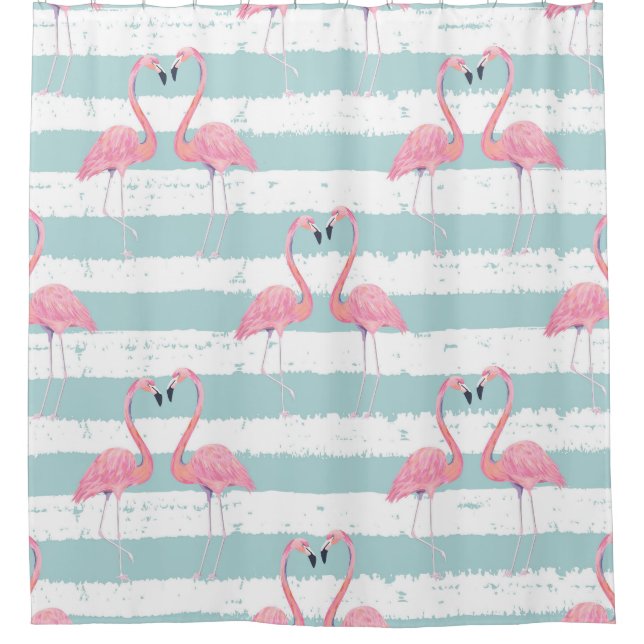 Exotic Flamingo Striped Background Pattern (Front)