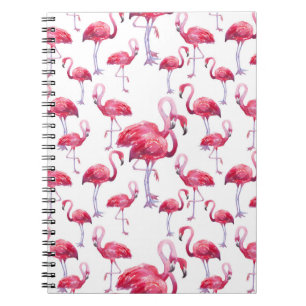 Exotic Flamingo Watercolor Bird Notebook