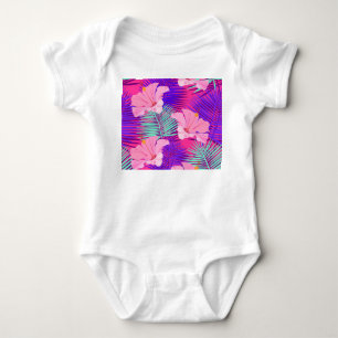 Exotic Flamingos: Tropical Pink Vintage. Baby Bodysuit