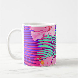 Exotic Flamingos: Tropical Pink Vintage. Coffee Mug