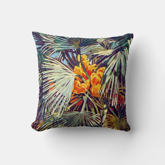Exotic Flora #2 at SunshineDazzle Throw Pillow (Front)