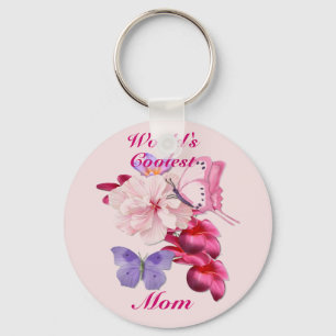 Exotic Floral for Mom Keychain