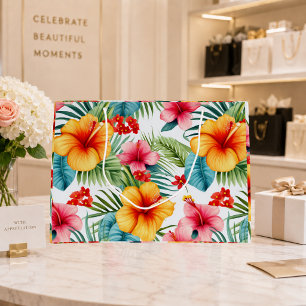 Exotic Floral Hawaiian  Large Gift Bag